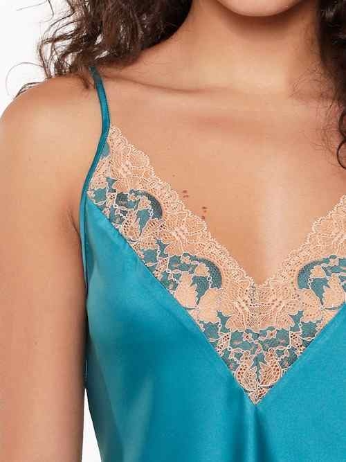 LingaDore Night Turquoise & Sand turquoise slaapshirt