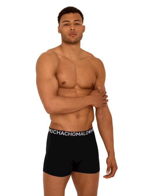 Muchachomalo Light Cotton Solid zwart/wit boxershort