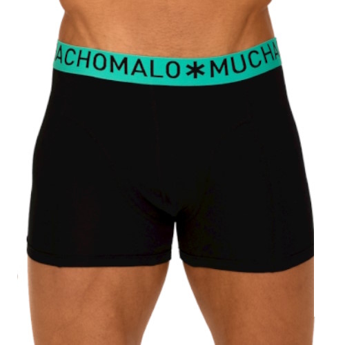Muchachomalo Light Cotton Solid zwart/groen boxershort