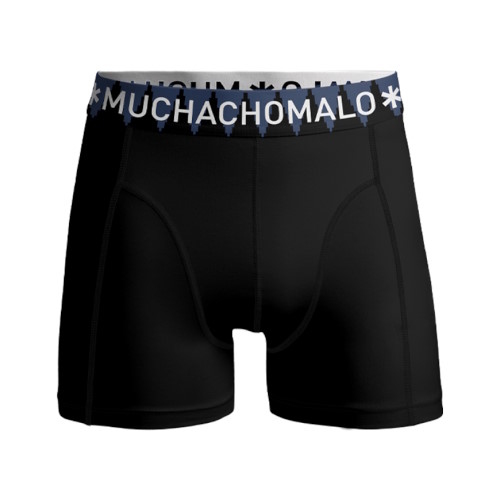 Muchachomalo Light Cotton Solid zwart/blauw boxershort