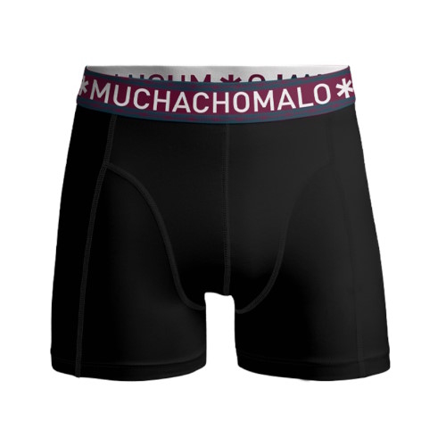 Muchachomalo Light Cotton Solid zwart/rood boxershort