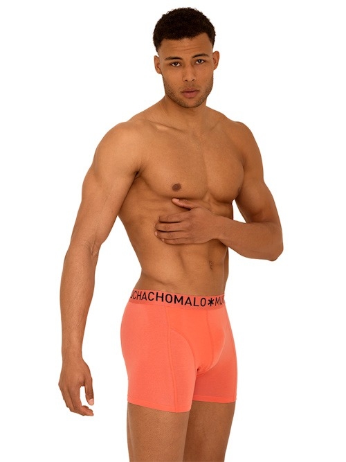Muchachomalo Light Cotton Solid oranje boxershort