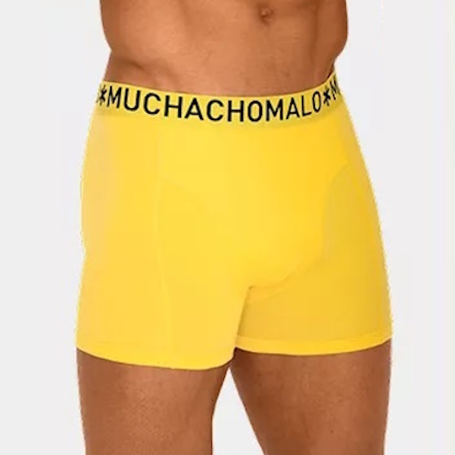 Muchachomalo Light Cotton Solid geel boxershort