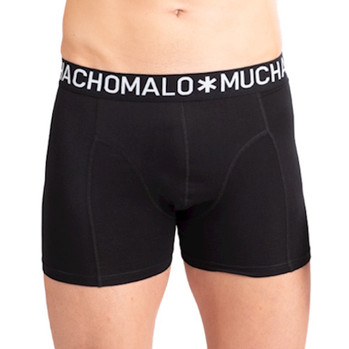 Muchachomalo Light Cotton Solid zwart boxershort