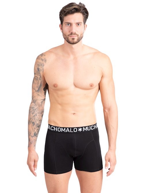 Muchachomalo Light Cotton Solid zwart boxershort