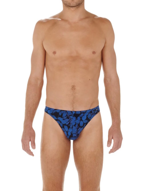HOM Quentin blauw/print heren string