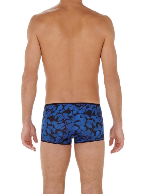 HOM Quentin blauw/print sport trunk
