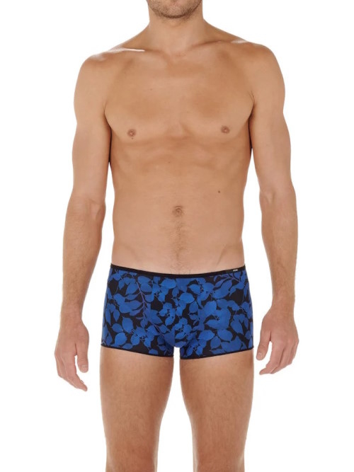 HOM Quentin blauw/print sport trunk