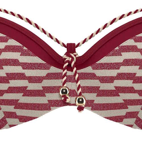 Marlies Dekkers Badmode Neptuna rood/print voorgevormde bikinitop