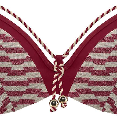 Marlies Dekkers Badmode Neptuna rood/print push up bikinitop