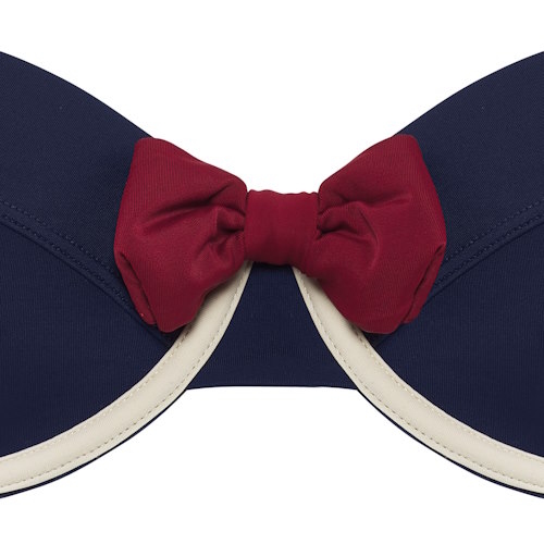 Marlies Dekkers Badmode Sailor Mary marine blauw/ivoor voorgevormde bikinitop