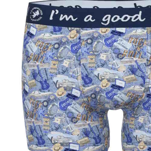 A Fish Named Fred Guitars blauw/print boxershort