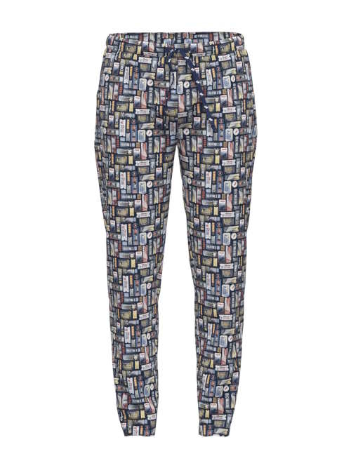 A Fish Named Fred Cinema Tickets marine blauw/print pyjamabroek