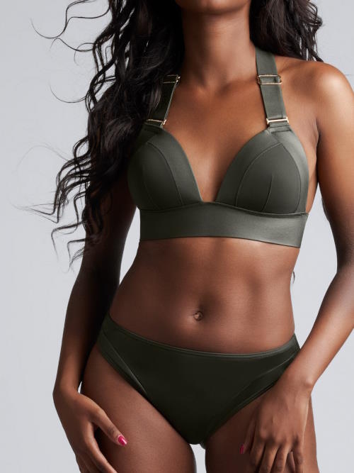 Marlies Dekkers Badmode Cache Coeur groen voorgevormde bikinitop