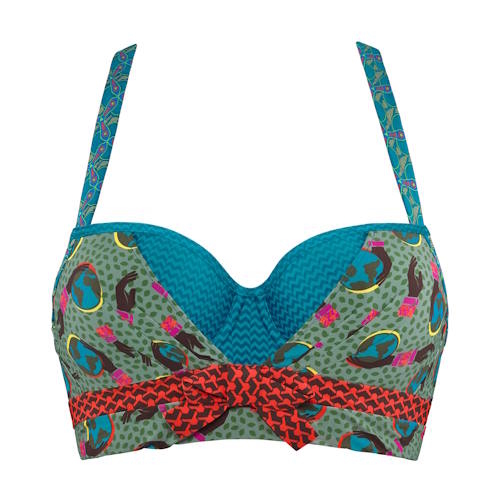 Marlies Dekkers Gaia blauw/print voorgevormde bh