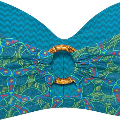 Marlies Dekkers Badmode Oceana blauw/groen voorgevormde bikinitop
