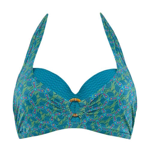 Marlies Dekkers Badmode Oceana blauw/groen voorgevormde bikinitop