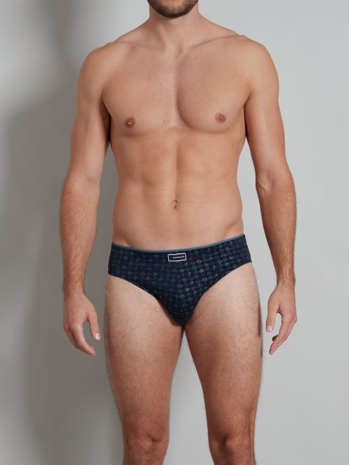 Tom Tailor Monté marine blauw/print heren slip