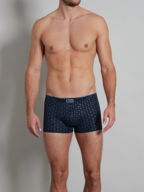 Tom Tailor Monté marine blauw/print modal boxershort
