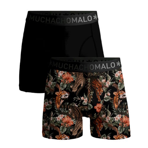 Muchachomalo Tiger zwart/print modal boxershort