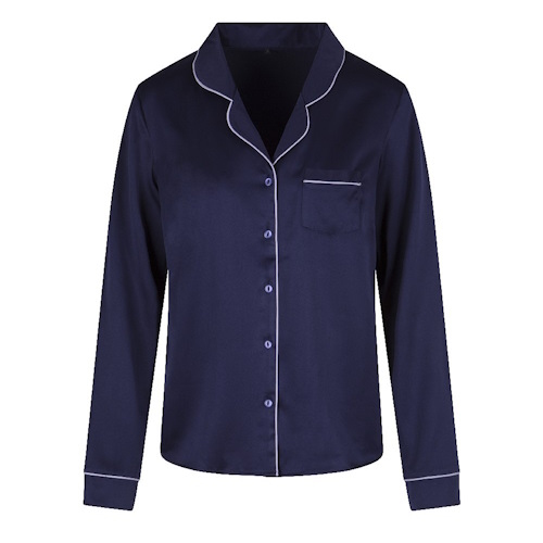 LingaDore Night Blue Ribbon marine blauw pyjama