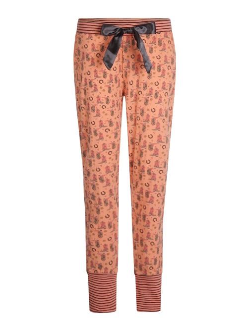 Charlie Choe T- Howdy oranje/print pyjamabroek