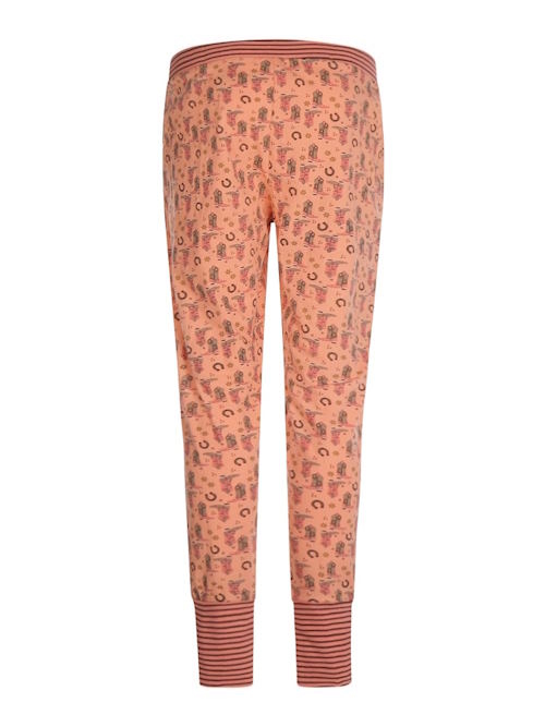 Charlie Choe T- Howdy oranje/print pyjamabroek
