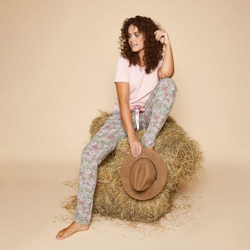 Charlie Choe Good Luck groen/print pyjamabroek