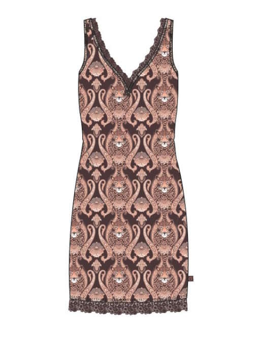 Charlie Choe Wild Hearted bruin/roze nachthemd
