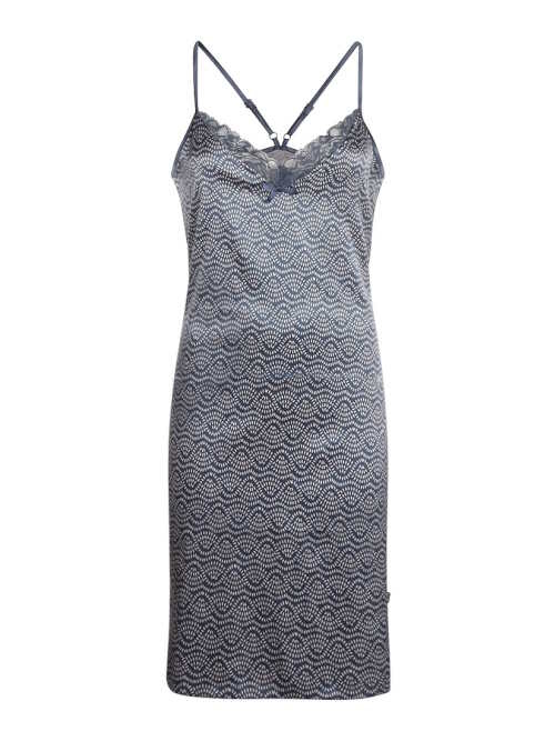 Charlie Choe Good Luck marine blauw slipdress