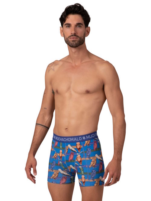Muchachomalo Owl cobalt boxershort