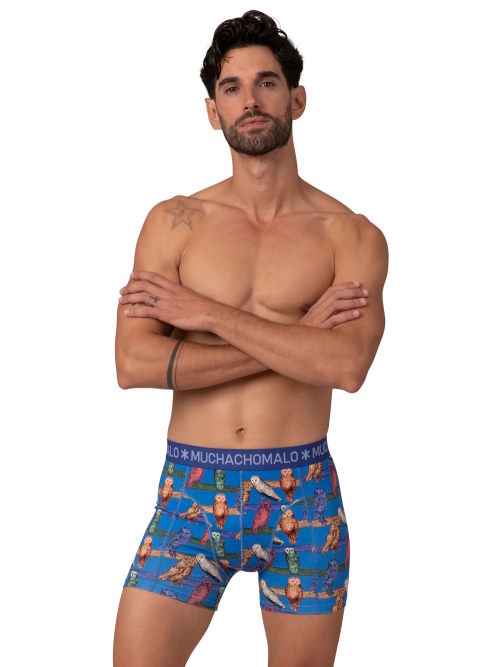 Muchachomalo Owl cobalt boxershort