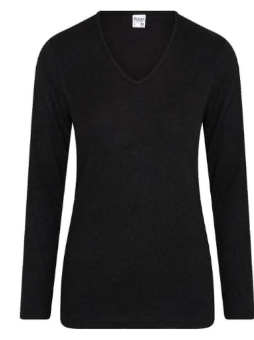Beeren Ondergoed Thermo zwart dames thermo t-shirt