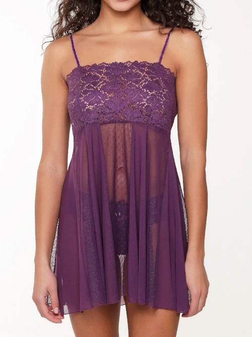 LingaDore Majesty purple paars babydoll