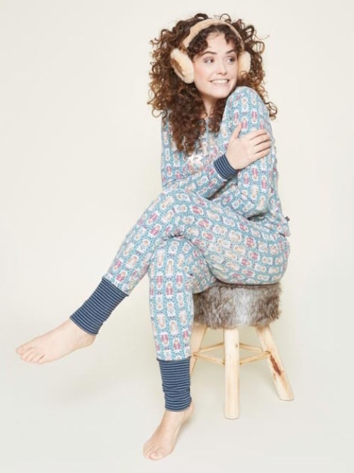 Charlie Choe Cold Days groen/print slaapshirt