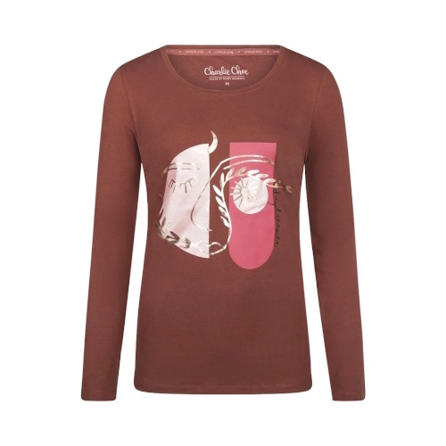 Charlie Choe Warm Nights bruin slaapshirt