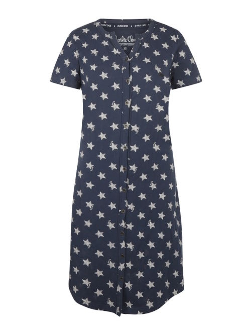 Charlie Choe RODEO marine blauw/wit nachthemd