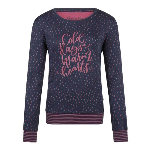 Charlie Choe Cold Days marine blauw/print slaapshirt