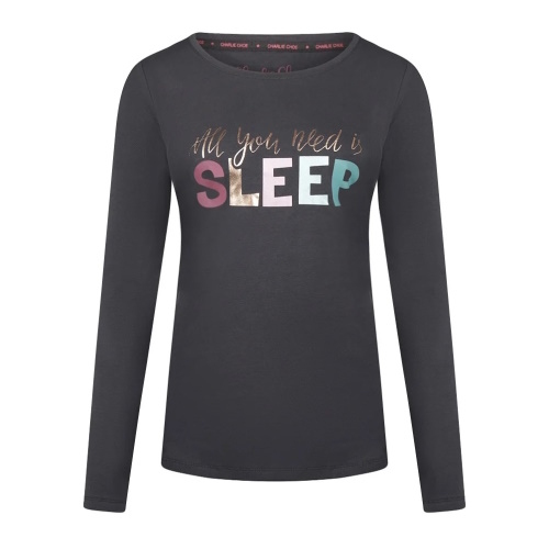 Charlie Choe Cold Days donker grijs slaapshirt