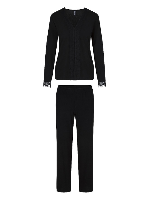 LingaDore Night Happy colour zwart pyjama