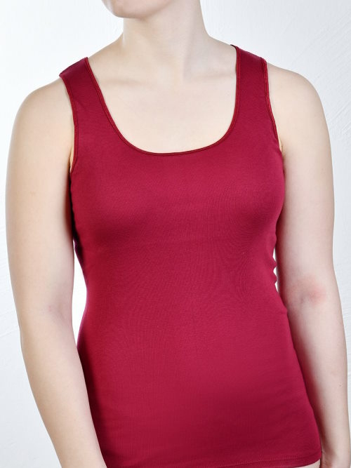 Toker Basic bordeaux dames hemd