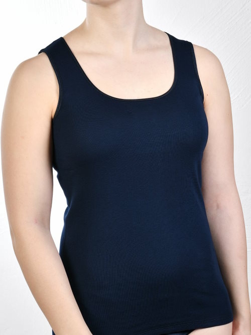 Toker Basic marine blauw dames hemd
