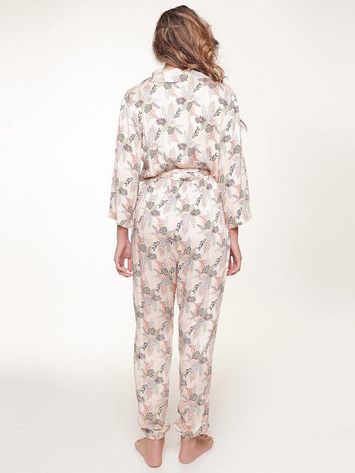LingaDore Night Autumn Leaves bruin/print jumpsuit