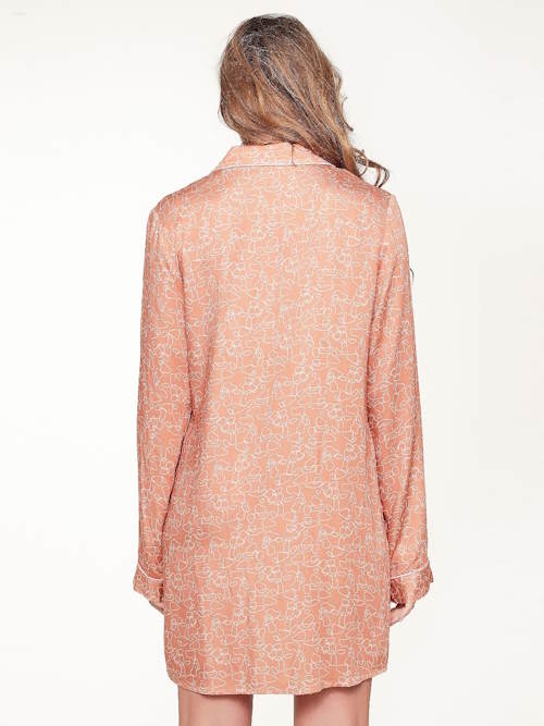 LingaDore Night  Bisque Autumn bruin/print nachthemd