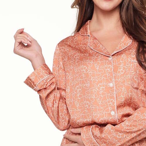 LingaDore Night  Bisque Autumn bruin/print pyjama