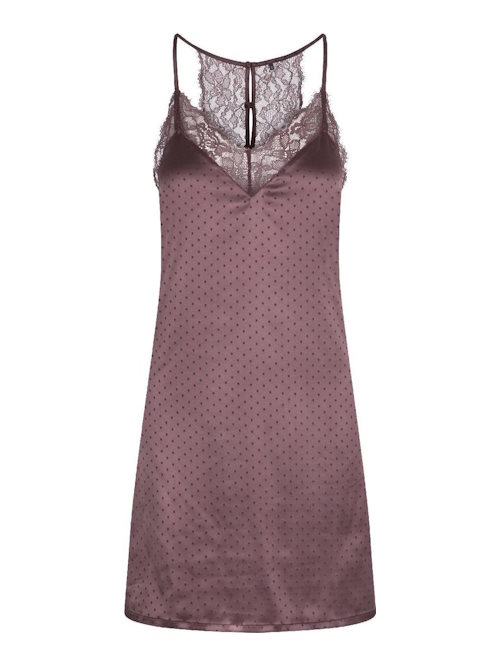 LingaDore Night Brown Dots bruin slipdress