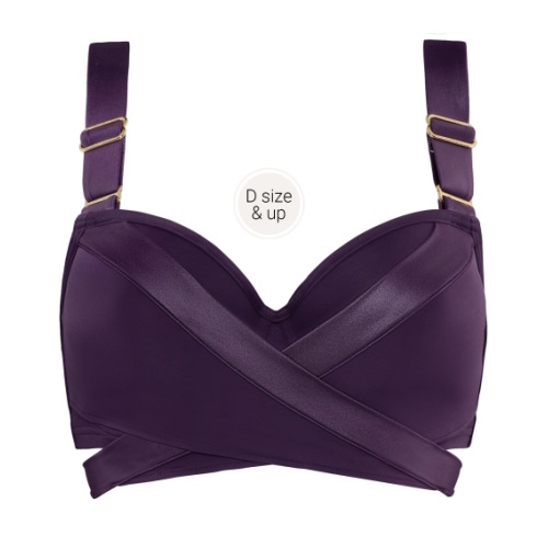 Marlies Dekkers Badmode Cache Coeur paars voorgevormde bikinitop