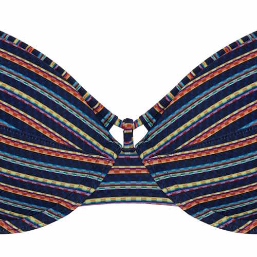 Marlies Dekkers Badmode Holi Vintage marine blauw/print push up bikinitop