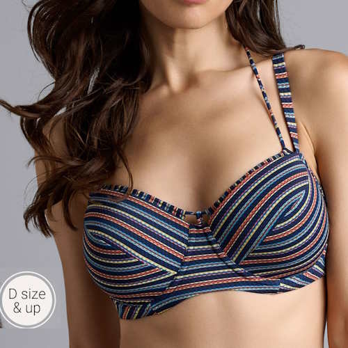 Marlies Dekkers Badmode Holi Vintage marine blauw/print voorgevormde bikinitop