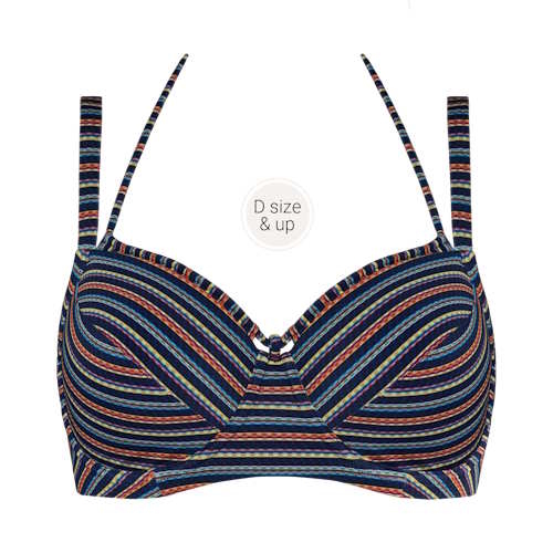 Marlies Dekkers Badmode Holi Vintage marine blauw/print voorgevormde bikinitop